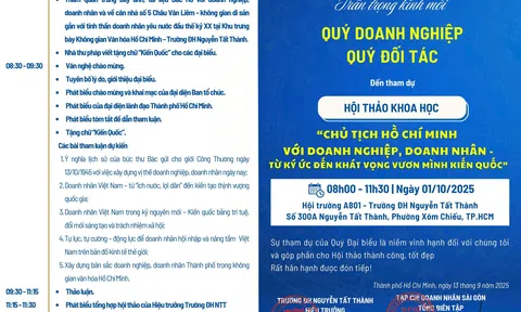 Hội thảo khoa học "Chủ tịch Hồ Chí Minh với Doanh nghiệp, Doanh nhân - Từ ký ức đến khát vọng vươn mình kiến quốc" ngày 01/10/2025